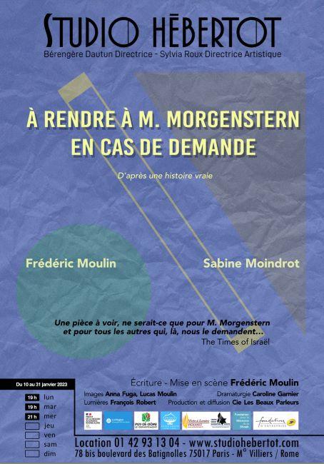 À rendre à M. Morgenstern en cas de demande - Frédéric Moulin