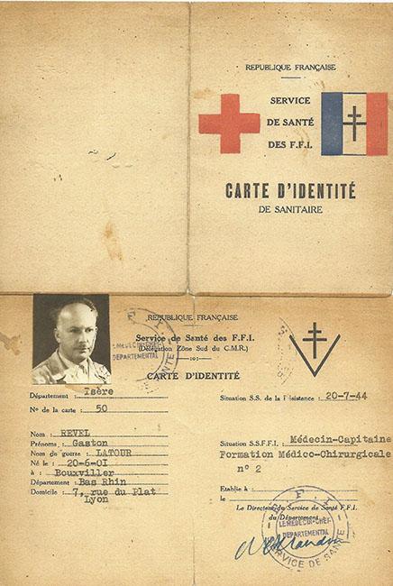 La carte de FFI de Gaston Revel, médecin dans le Maquis. Extraite d'un ouvrage à paraître en 2022 dans la collection Témoignages de la Shoah. © DR - Famille Revel. 