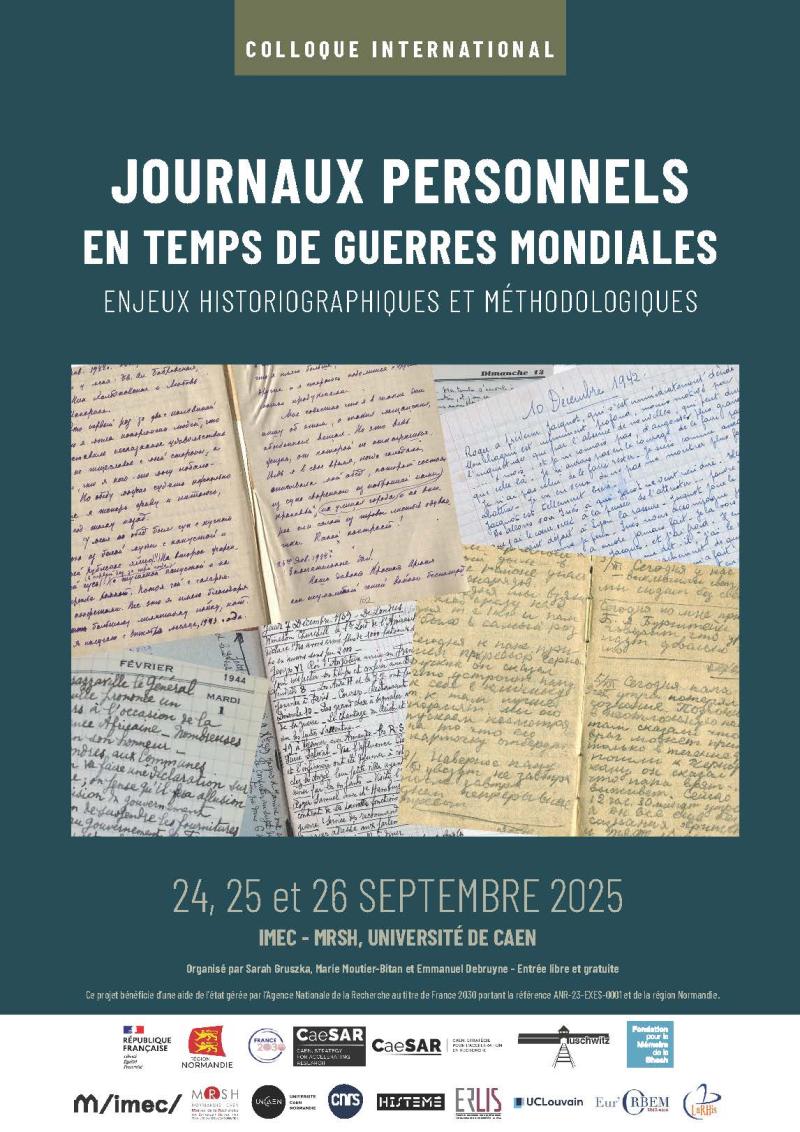 Colloque international "Journaux personnels en temps de guerres mondiales"