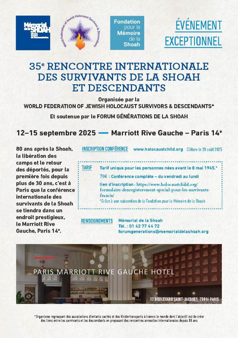 35e Rencontre internationale des survivants de la Shoah