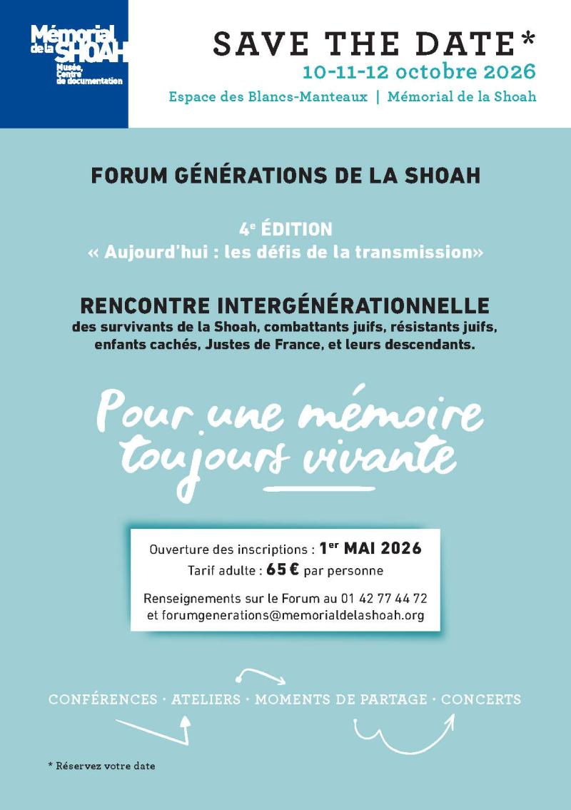 4e Forum Générations de la Shoah
