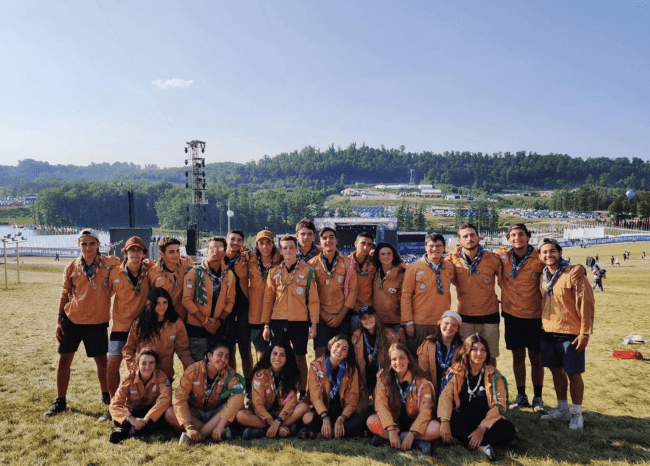 Délégation des EEIF au Jamboree de 2019 :&nbsp; Summit Bechtel Reserve, Glen Jean, Virginie-Occidentale, États-Unis&nbsp;© Photo&nbsp;EEIF Centre National 