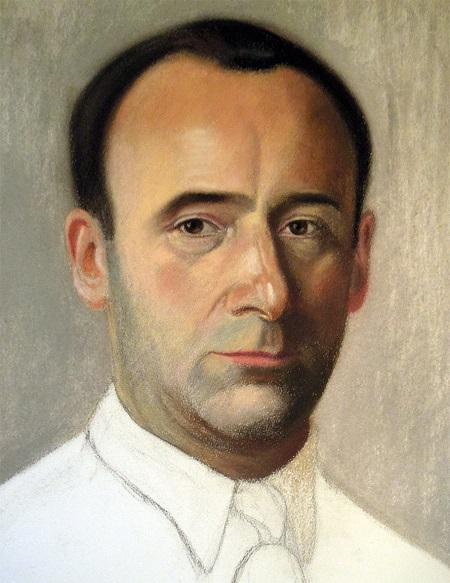 Autoportrait de Hans Callmann, pastels, juin 1945 © Collection particulière 