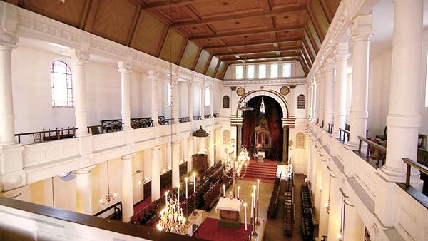 La synagogue de Bayonne avant travaux. Crédit :&nbsp;Association Cultuelle Israélite de Bayonne-Biarritz 