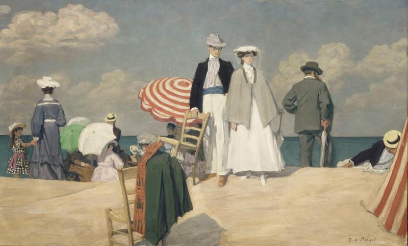 René François Xavier Prinet, La Plage de Cabourg, 1910.&nbsp;Paris, musée d’Orsay © RMN -&nbsp;Grand-Palais (musée d’Orsay) / Hervé Lewandowski. 