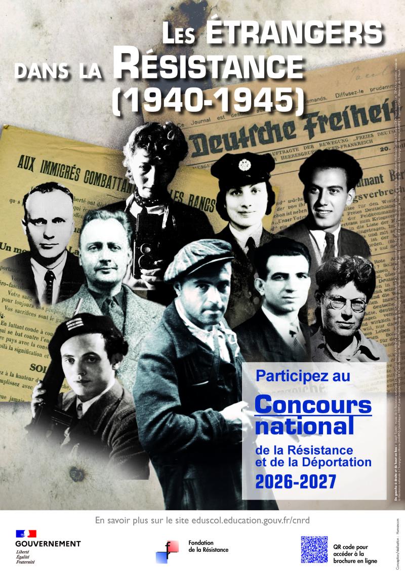 Affiche concours national de la Résistance et de la Déportation 2026-2027