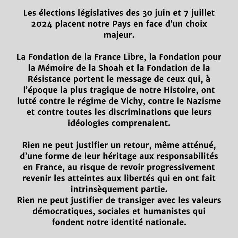 #Communiqué : Appel à la mobilisation républicaine - 1er tour des législatives