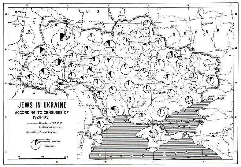 Présence juive en Ukraine selon le recensement de 1926-31