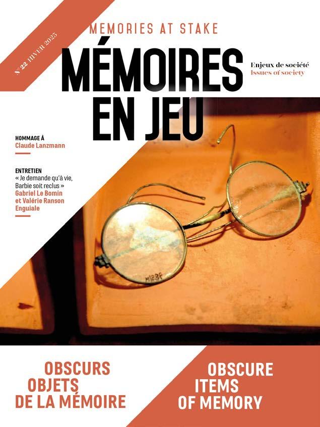 Mémoires en jeu n°22 - « Obscurs objets de la mémoire »