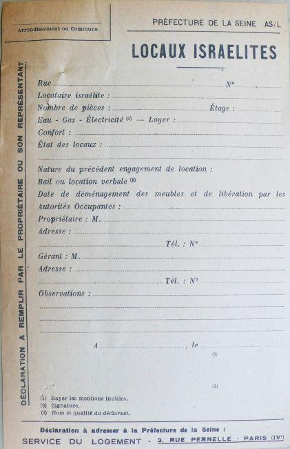 De la spoliation des baux locatifs à la "réintégration" des appartements. Histoire des "logements juifs" à Paris - Sarah Gensburger, Isabelle Backouche et Eric Le Bourhis  