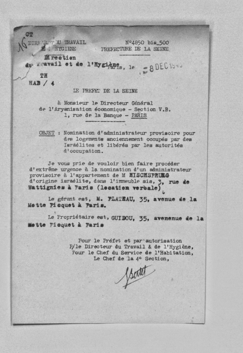 De la spoliation des baux locatifs à la "réintégration" des appartements. Histoire des "logements juifs" à Paris - Sarah Gensburger, Isabelle Backouche et Eric Le Bourhis  