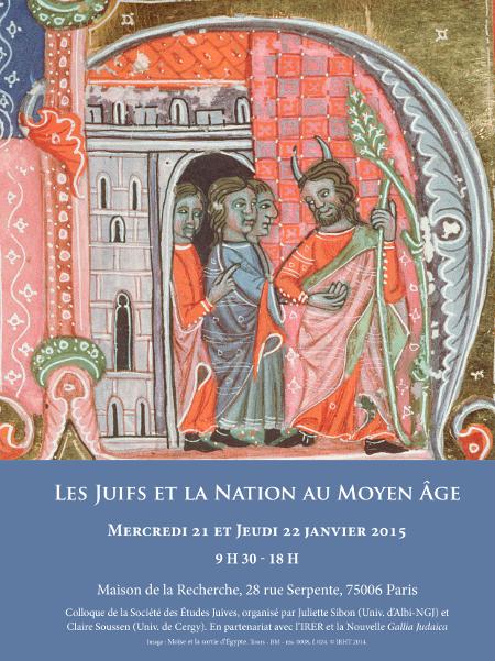 Colloque - Les Juifs et la Nation au Moyen Âge