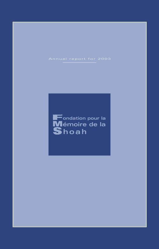 FMS 2003 Annual report 