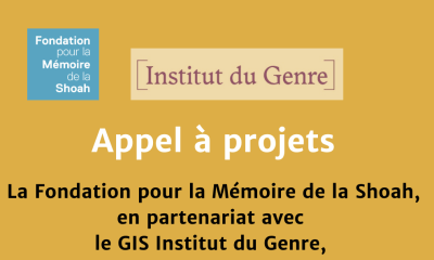 #Appel à projets : Bourse de recherche "Histoire des femmes juives en France"